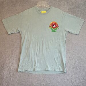 Market T-Shirt Flower Mushroom Graphic Tee Relaxed Fit Light Blue